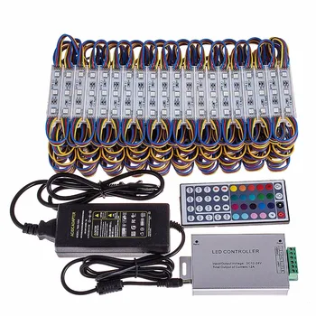 

Storefront Light RGB SMD5050 Window LED Light 100Ft 200Pcs 3 LED Module Light Waterproof Decorative Light with Adhesive ST241
