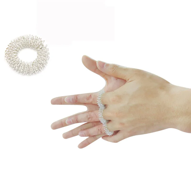 Горячая палец массажное Кольцо Иглоукалывание Кольцо забота о здоровье массажер для тела Релакс массаж рук палец потеря веса 11,2