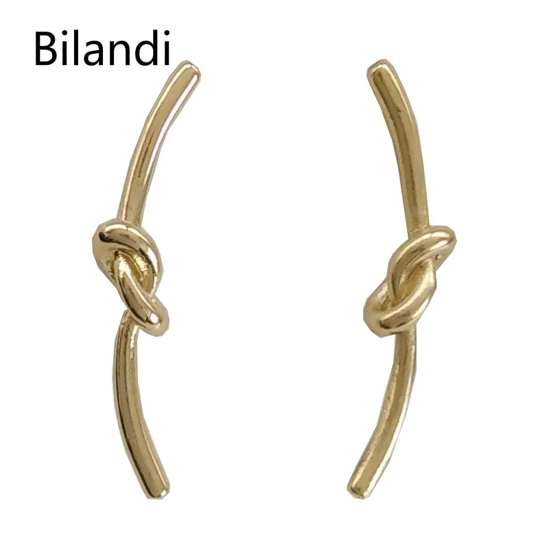 

European And American Fashion Simple Creative Ear Nails Metal Knot Irregular Earrings