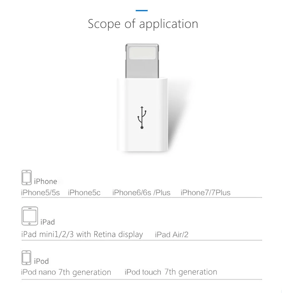 ACCEZZ Micro USB кабель для освещения адаптер OTG конвертер для iPhone XS MAX XR 6 7X8 5 6s Plus зарядное устройство для трансмиссии разъем