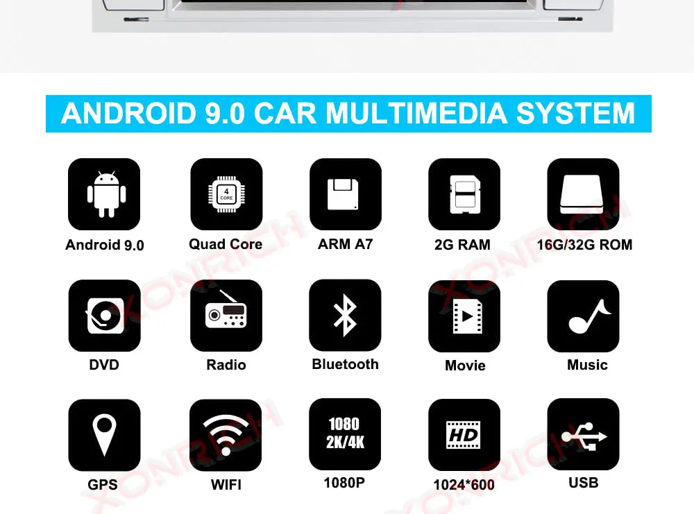 Discount Autoradio 2Din Android Car Stereo DVD Multimedia Player For Ford Focus 2 Mondeo 4 C-Max S-Max Ford Fiesta Kuga Fusion Galaxy DSP 7