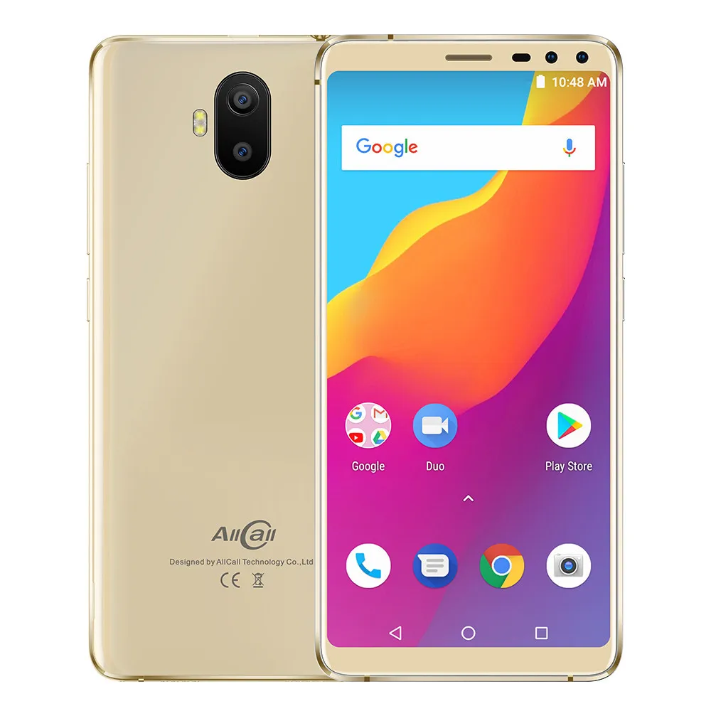 AllCall S1 Смартфон Android 8,1 5,5 ''четырехъядерный 2 Гб ОЗУ 16 Гб ПЗУ 8MP 5000 мАч 2 SIM GSM WCDMA мобильные телефоны - Цвет: Золотой