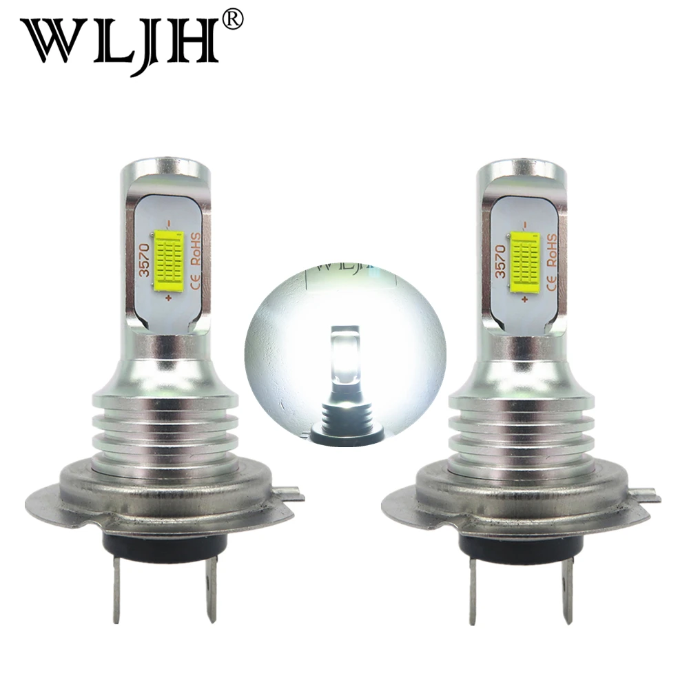WLJH 2x Canbus Error Free Led H7 Fog Light Bulb Auto Car Motor Truck