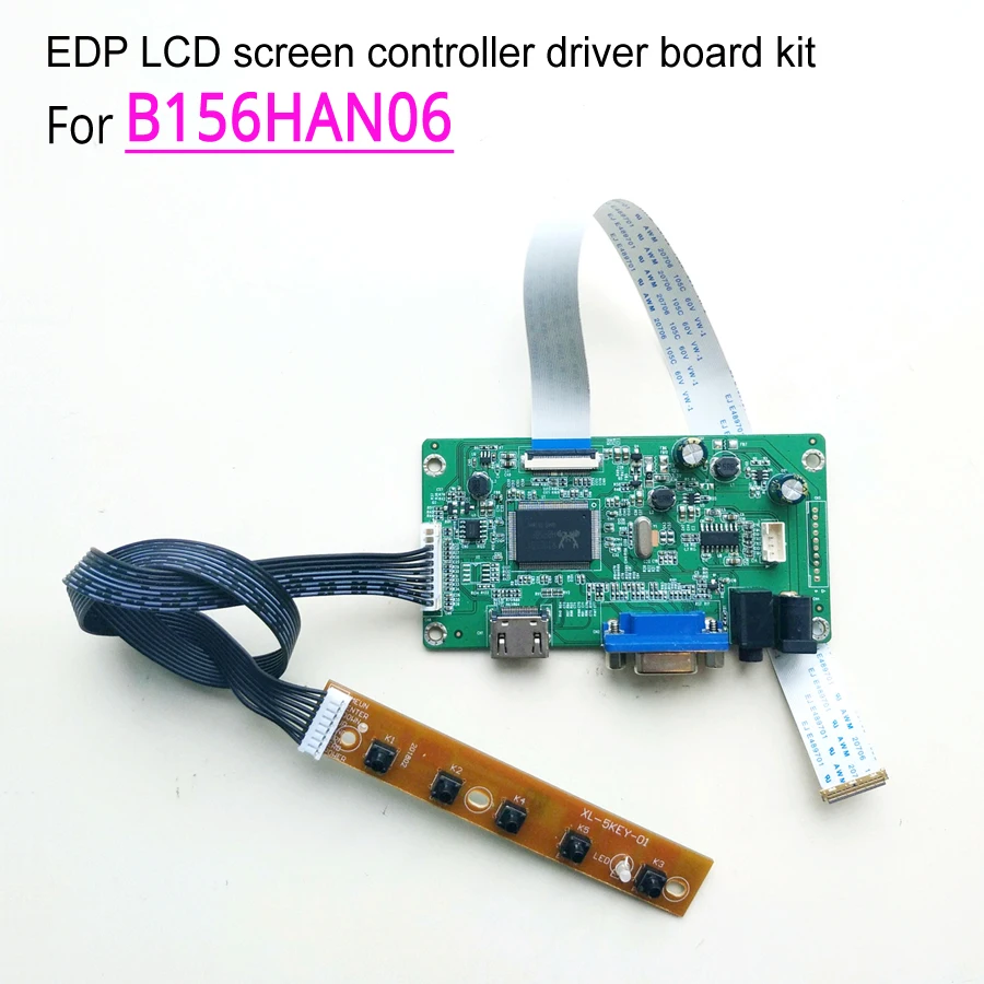 

For B156HAN06.0/1/2/3 AUO 15.6" 1920x1080 lcd panel laptop PC screen HDMI+VGA display controller driver card WLED EDP 30 pin kit