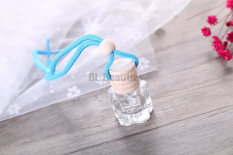 

500 шт./лот прозрачная бутылка для эфирного масла автомобильная подвесная стеклянная бутылка для духов пустые автомобильные подвесные бутылки