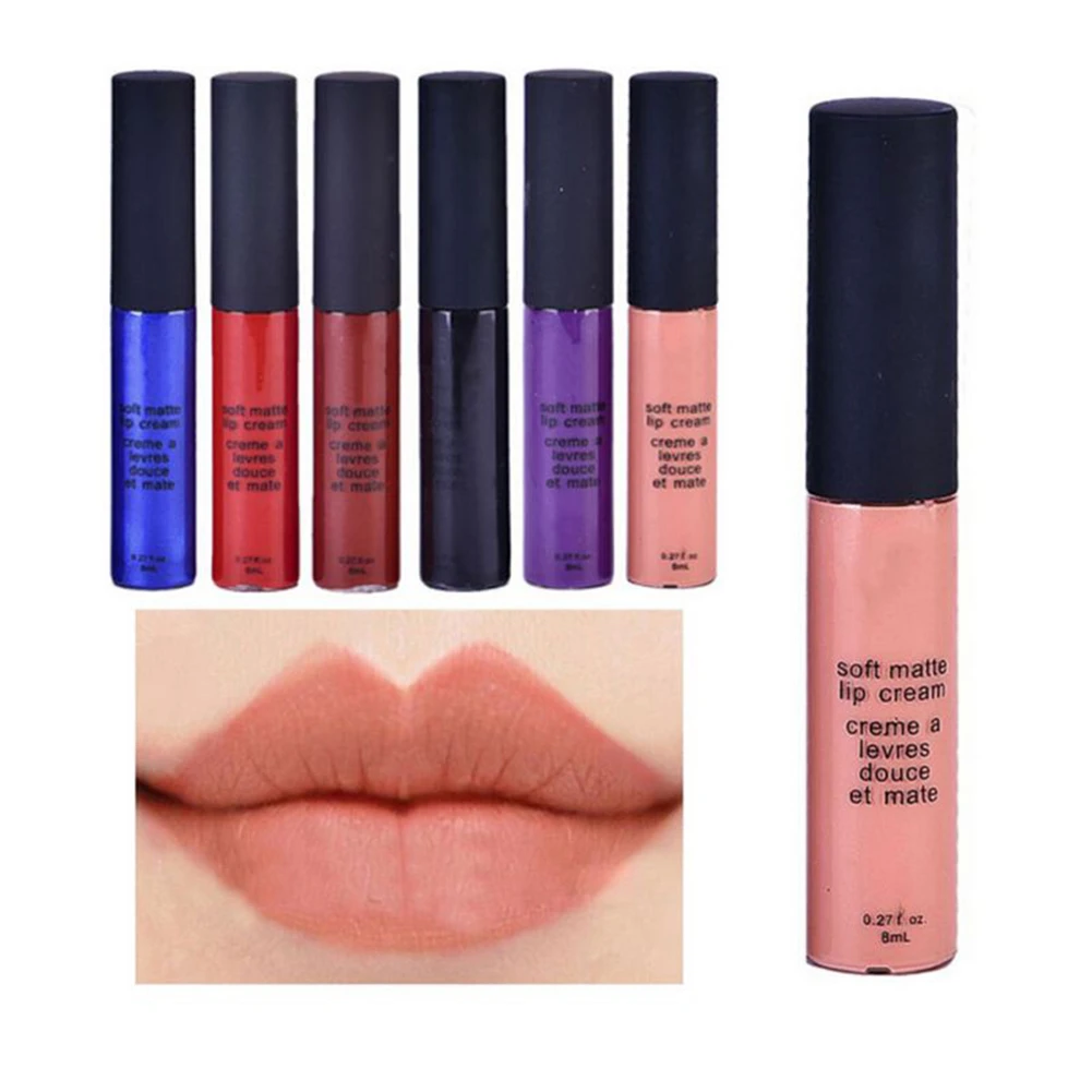Waterproof Lipstick Matte Smooth Liquid Lip gloss Lasting Not fade Nonstick cup Makeup Cosmetics (4)