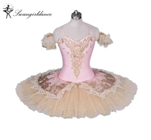 Adult Pink peach professional ballet Tutu for performance classical ballet tutu women pancake tutuBT9034