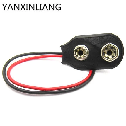 10X Black Red Cable Connection 9V Battery Clips Connector Buckle TxJUUK 10X Black Red Cable Connection 9V Battery Clips Connector Buckle TxJUUK