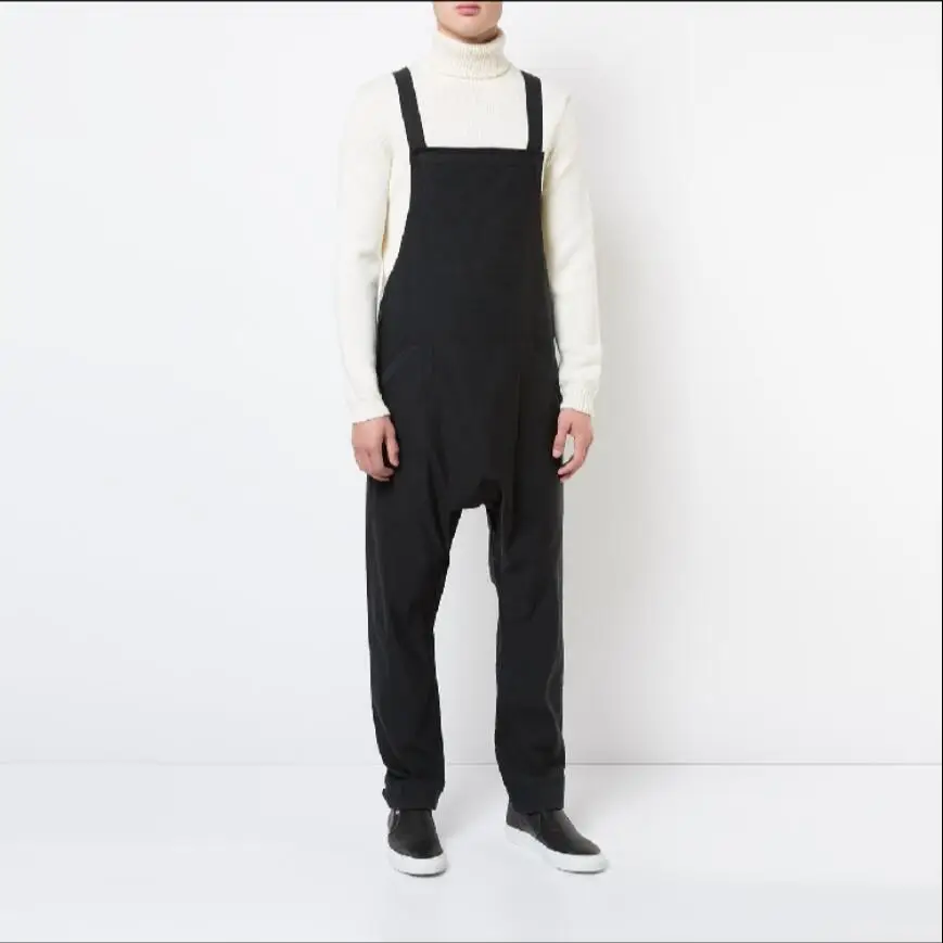 

27-46 2021 Spring Summer New Style Overalls Men's Casual Bib Pants Loose Harem Pants Low Crotch Trousers Hairstylist Rompers