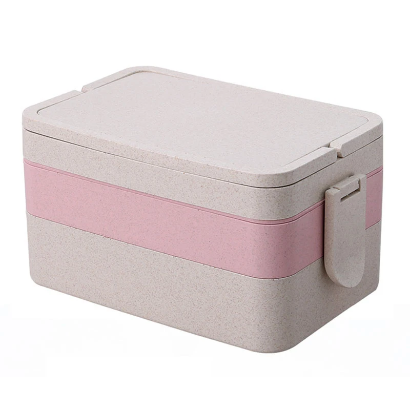 Three layer Lunch Bento Boxes with Handle Large Portable Kids Lunchbox Bento Food Container Storage Box Microwave Dinnerware Set (4)