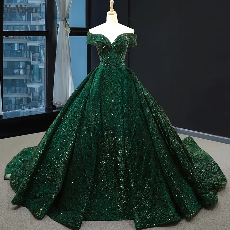 crystal evening gown