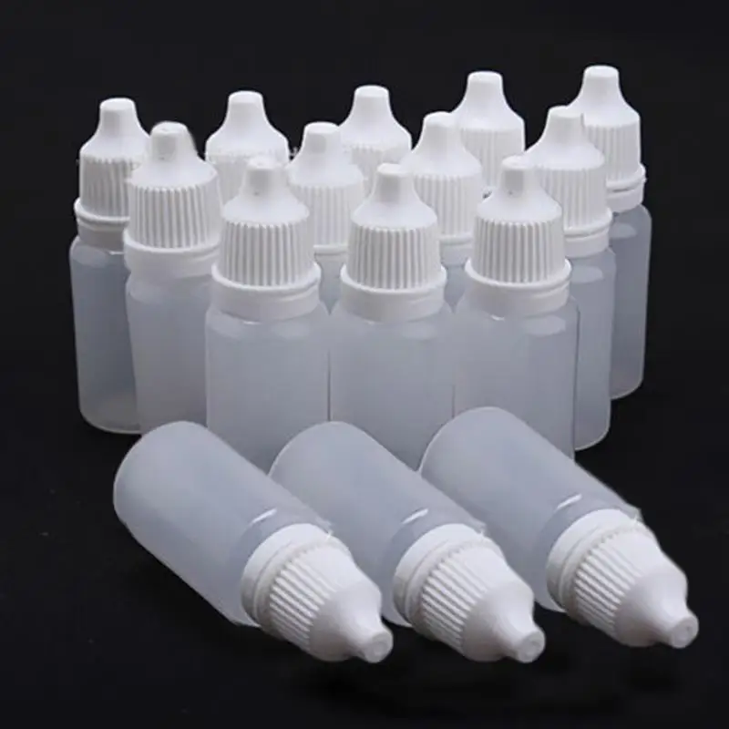

10pcs Empty Plastic Squeezable Dropper Bottles Eye Liquid Dropper Sample Eyes Drop Refillable Bottle 5/10/30ml