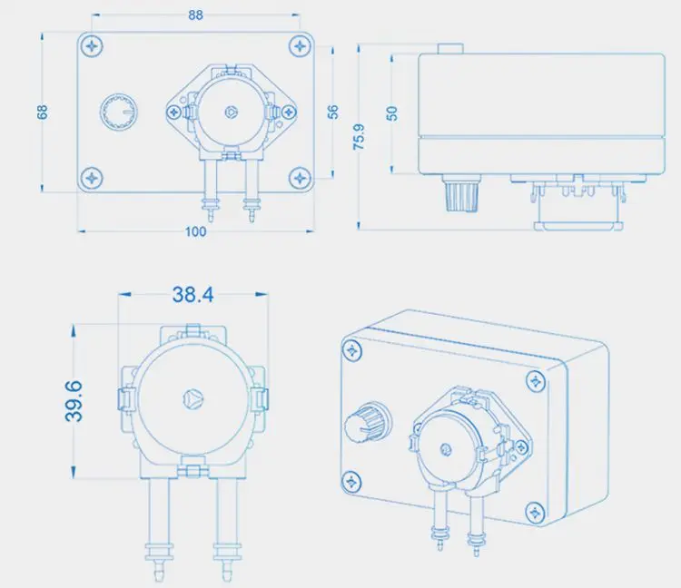 Низкая стоимость мини Химический перистальтический насос 220V регулируемая скорость силиконовые резиновые трубки