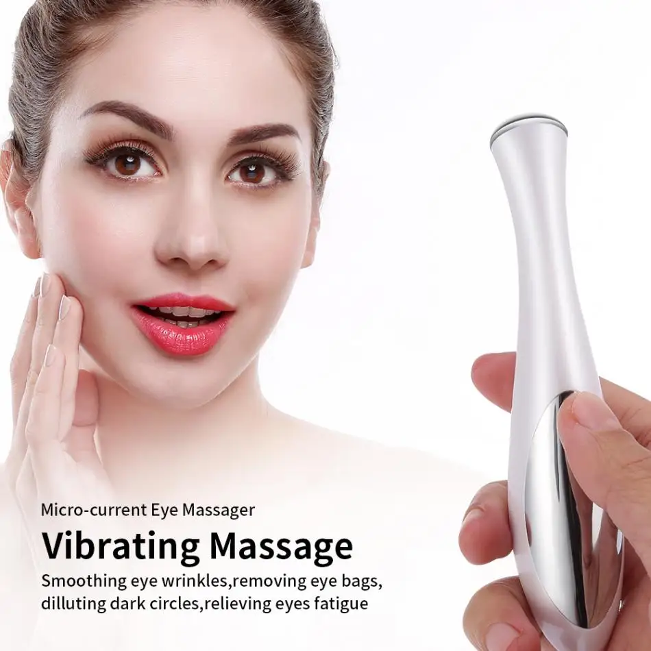 

Electric Battery Powered Eye Wrinkle Device Removal Anti Aging Massager Thermal Ion EMS Vibration Beauty Face Body Care Tool