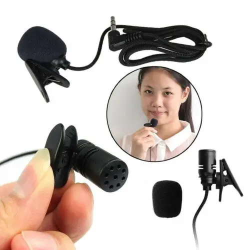 3 5 мм мини портативный микрофон конденсатор клип на лацкане Lavalier Mic проводной