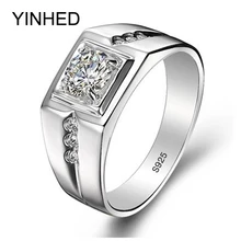 90% Off !! Real 925 Sterling Silver Rings for Man Hot Sale Men Wedding Jewelry Ring 0.75 Carat CZ Diamant Engagement Ring ZR29