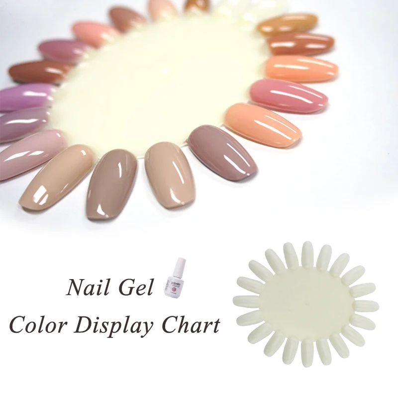 

Arte Clavo 10pcs Nail Art Tools Showing Shelf UV Gel Nail Polish Display Color Chart Manicure Practice White False Nail Tips