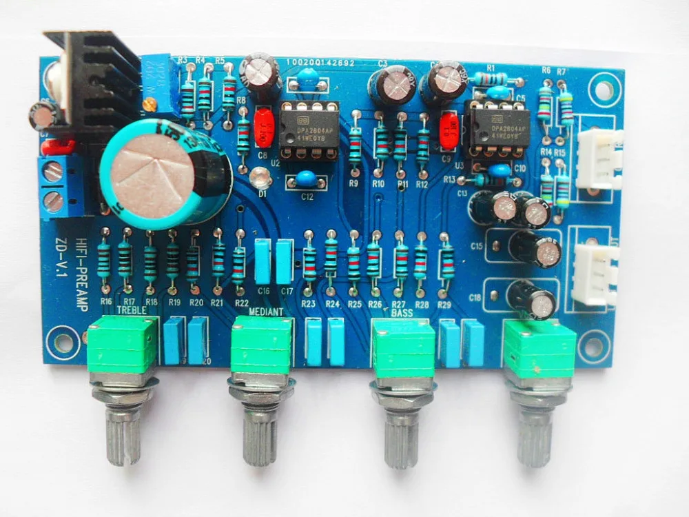 

DC 12V-35V OPA2604 OPAMP Stereo Preamp Pre-amplifier Volume Tone Control Board For Amplifier Board Speaker