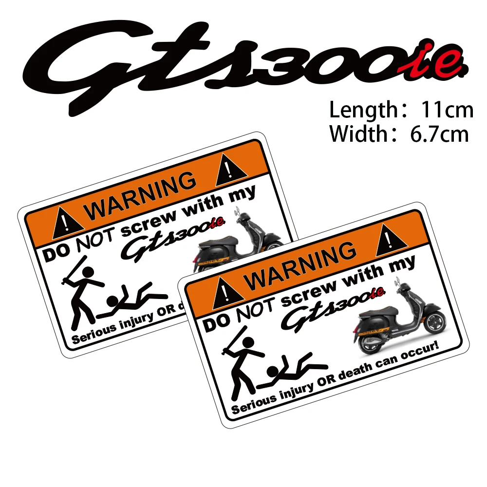 

KODASKIN 2 Pieces Do Not Screw Warning Sticker Decal for Vespa GTS300ie