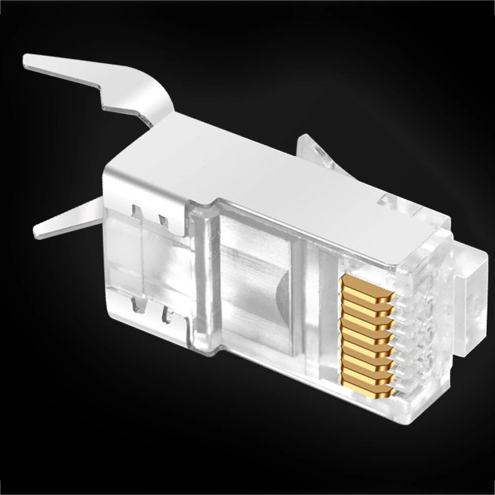 Сетевой разъем RJ45 1/10 шт. Cat6a Cat7 экранированный FTP 8P8C сетевые обжимные
