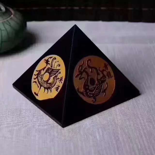 

natural beauty of obsidian pyramid is perfect as a gift.