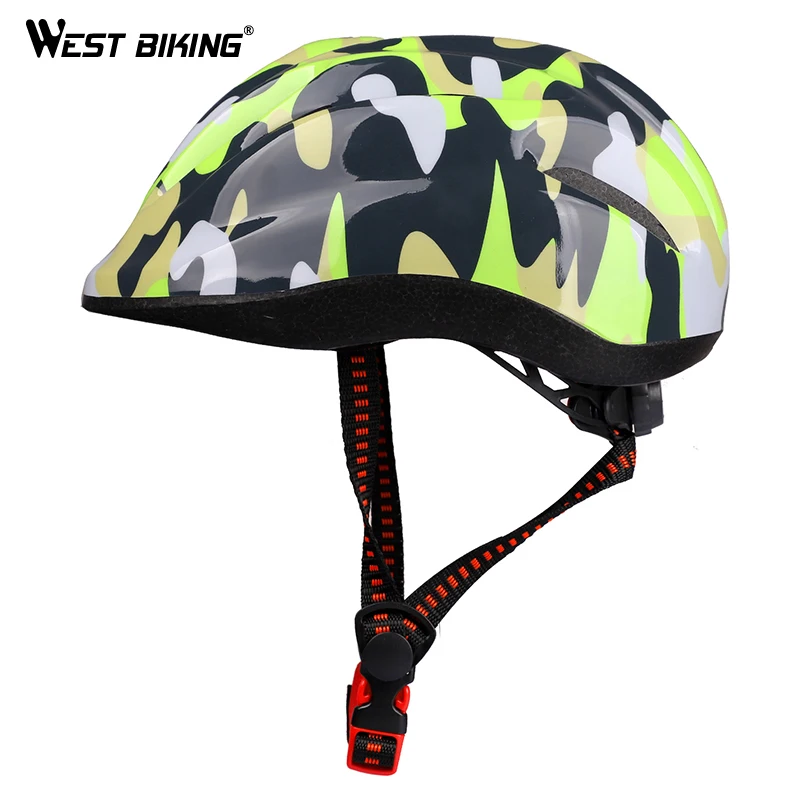cheap WEST BIKING 48 55CM Children #039;s Bicycle Helmet Safety Protection Kids Cycling Helmet Ciclismo Skating Riding Child Bike Helmets