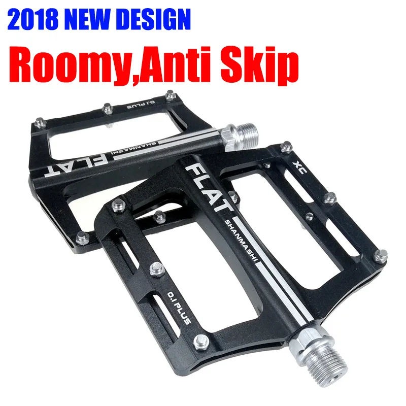 

2018 New Design Mountain Bike BMX Fix Gear Bike Pedal Bearing Plate Comfortable Foot Pedal Cr Mo Steel Axis MTB Cycling Pedals