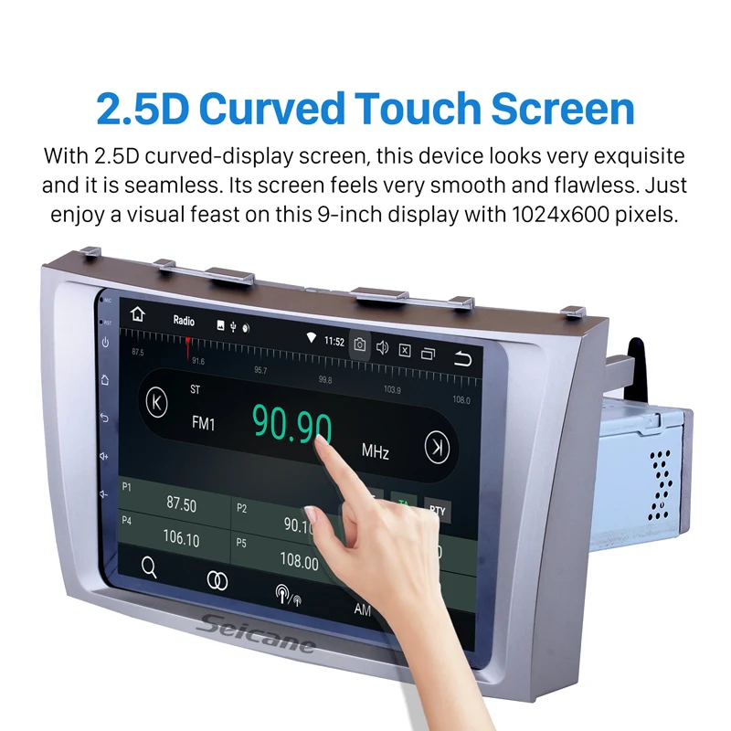 Top Seicane 1Din Android 8.0 9" Car Radio For Toyota CAMRY 2007-2011 GPS Multimedia Player Head Unit Support Steering Wheel Control 2