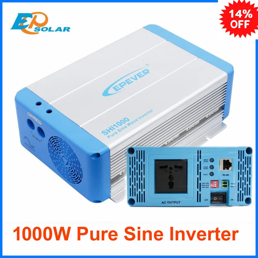 

1kw 1000w EPSolar inverters pure sine wave 24v 48v to 220v 230v output solar off grid inverter