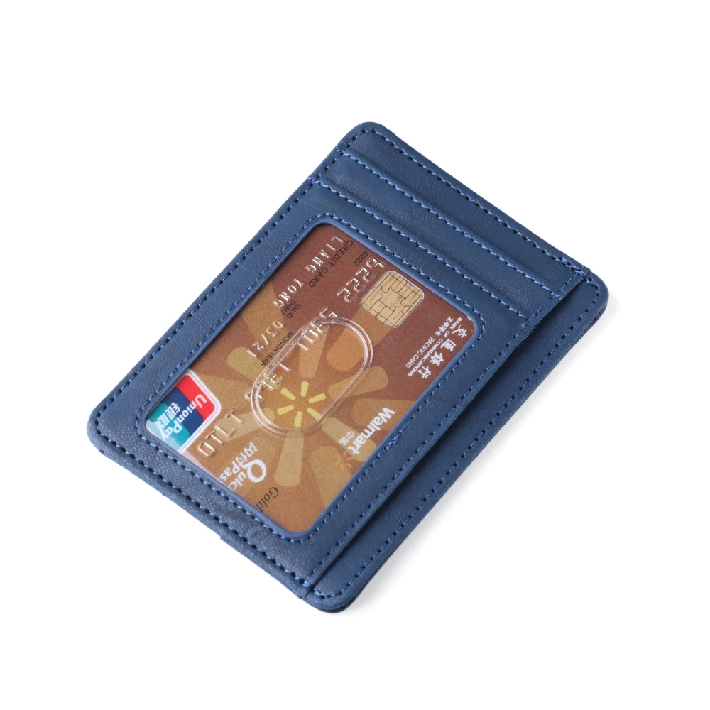 2020 New Slim RFID Blocking Leather Wallet Credit ID Card Holder Purse Money Case for Men Women Fashion Bag 11.5x8x0.5cm