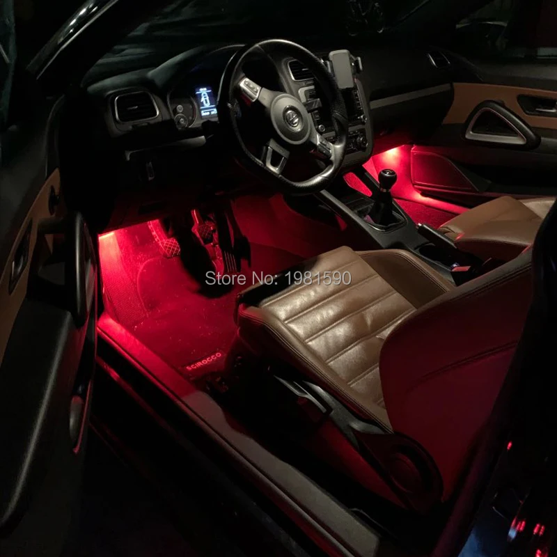 

2x for Golf 4/5/6 Audi A3 S3 A4 S4 A5 S5 A6 S6 C5 C6 A7 A8 S8 Q5 Q7 TT LED Car Interior Footwell Courtesy Lamp light car styling