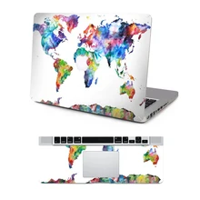 Laptop Vinyl Decal World Map for Macbook Air Pro Retina Multicolor Sticker Full Skin A1370 A1398 A1286 A1278 A1466