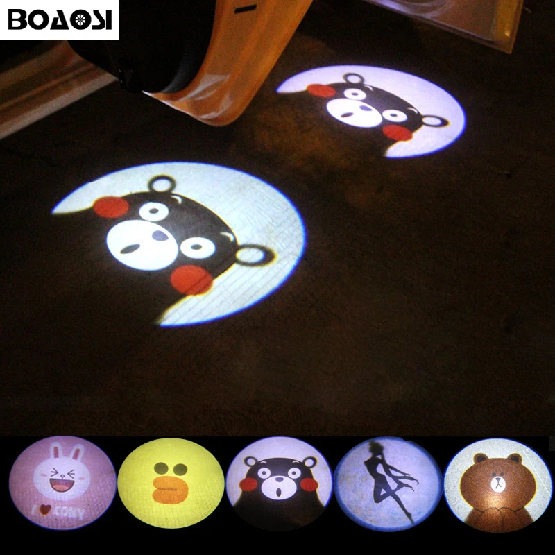 

BOAOSI 1 Pair Wireless Led Car Logo emblem door welcome Light For Opel astra h j g insignia mokka zafira corsa vectra c antara