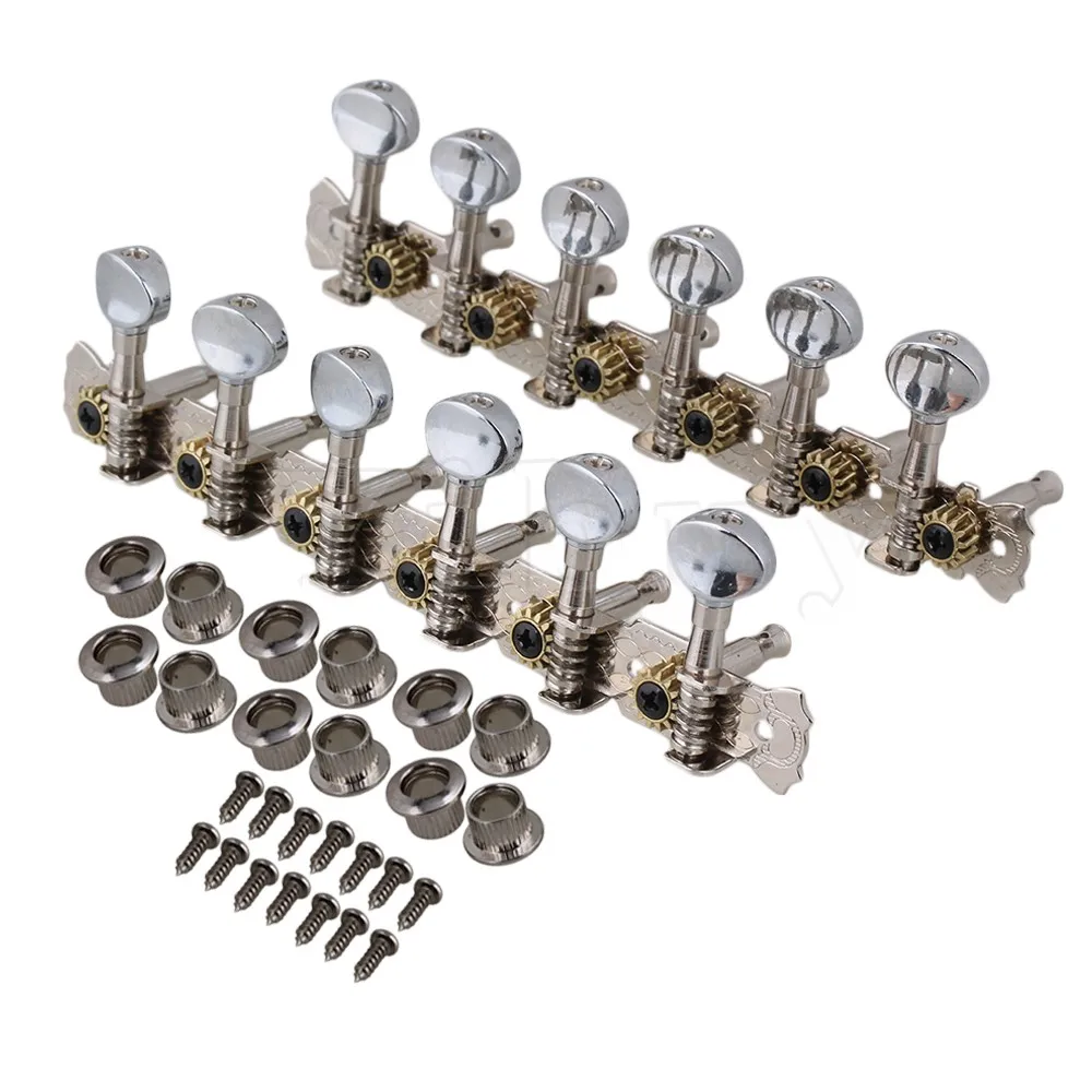 

Yibuy 6+6 Guitar Tuning Keys Pegs For 12 string Folk Guitar