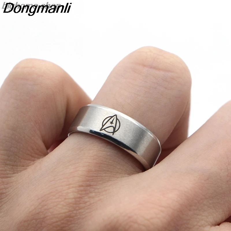

F126 2018 New Moive Ring Star Trek Ring Starfleet Insignia Logo Stainless Steel Ring Party Ring Movie Jewelry Gifts For Fans Men