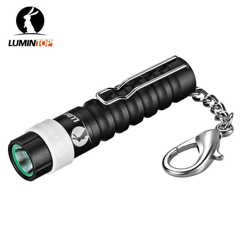LUMINTOP Black Mini Worm AAA 110 Lumens font b Keychain b font Flashlight with clip Cree