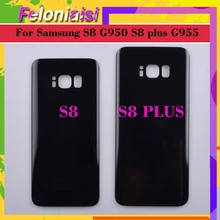 Для Samsung Galaxy S8 g950 G950F SM-G950F S8+ Plus G955 G955F SM-G955F корпус батарея Дверь задняя Задняя стеклянная крышка чехол