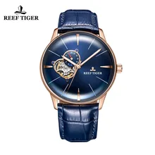 New Reef Tiger/RT Designer Casual Watches Convex Lens Rose Gold Blue Dial Automatic Watches for Men RGA8239 New Reef Tiger/RT Designer Casual Watches Convex Lens Rose Gold Blue Dial Automatic Watches for Men RGA8239