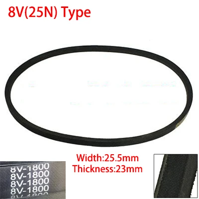 

8V/25N 1320/3353mm 1400/3556mm 25.5mm Width 23mm Thickness Rubber Groove Drive Transmission Band Wedge Wrapped Vee V Timing Belt