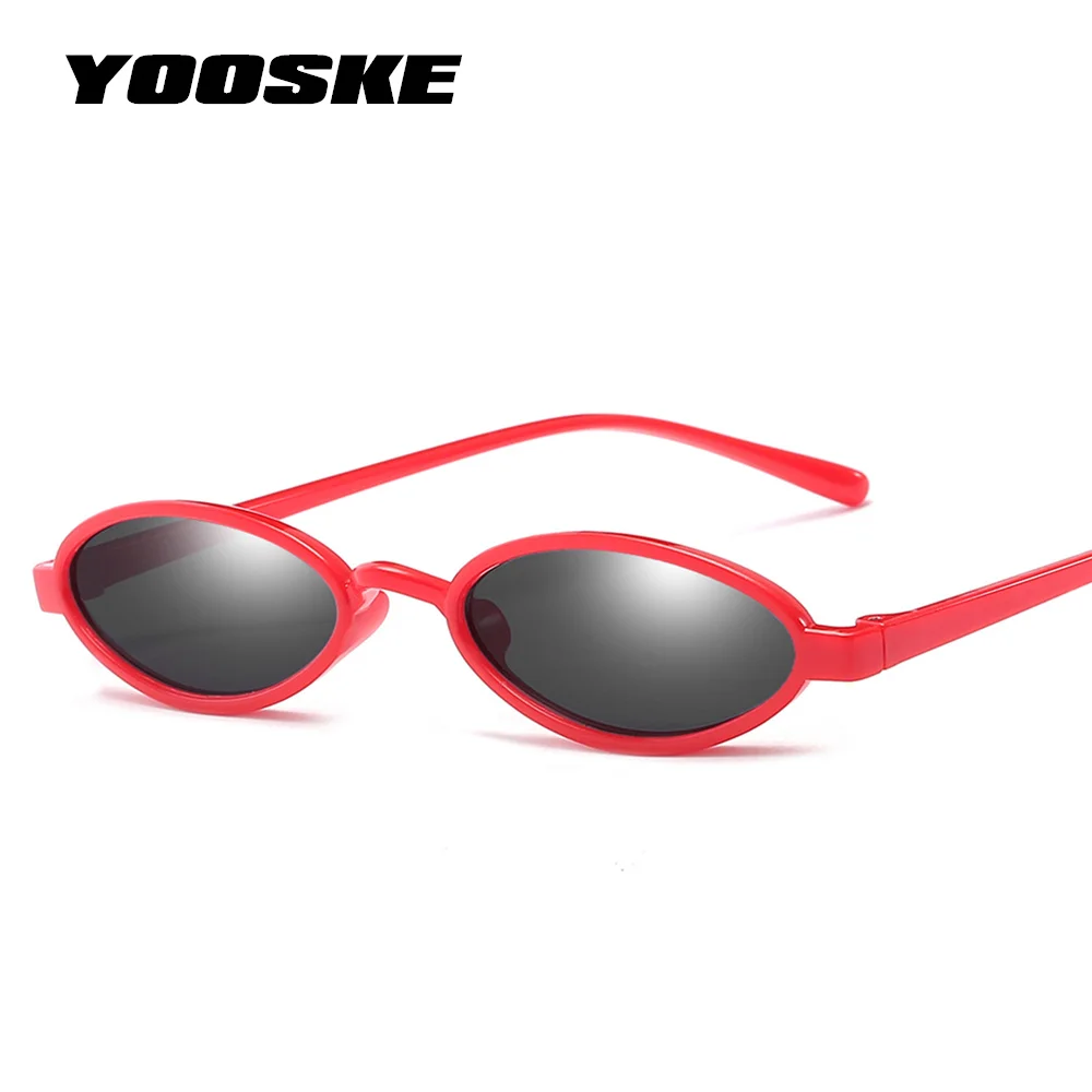 

YOOSKE Retro Tiny Cat Eye Sunglasses Women Small Oval Sun Glasses Vintage ladies Red Sunglass Black Yellow Eyewear Female Shades