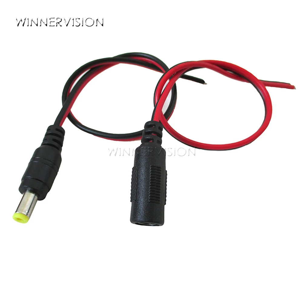 1x 5.5mm x 2.1mm DC Power Male Jack Pigtail Cable Connector CCTV Security Camera