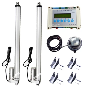 

Complete Dual Axis Solar Tracking Tracker 12V 16" Linear Actuator 4mm/s DC Motor Electronic LCD Controller Light Sensor System