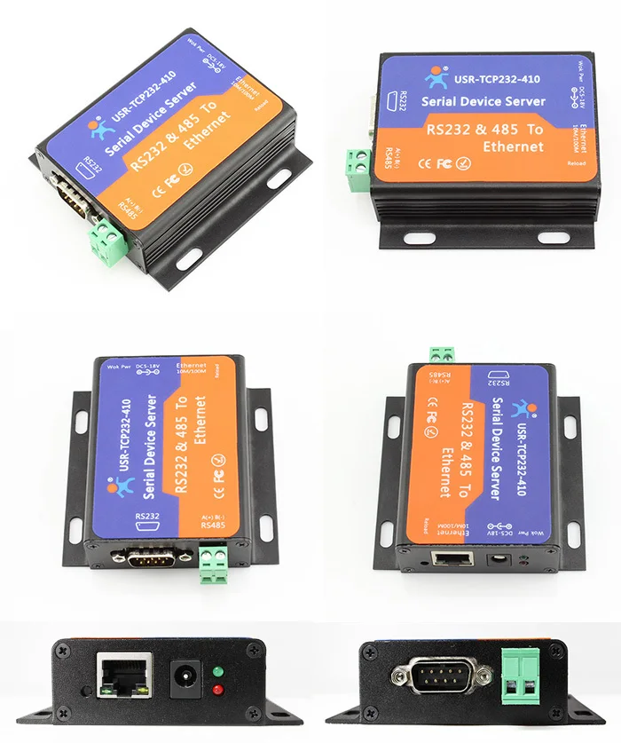 USR TCP232 410 Горячая продажа домашней автоматизации беспроводной RS232 RS485 к TCP/IP сервер