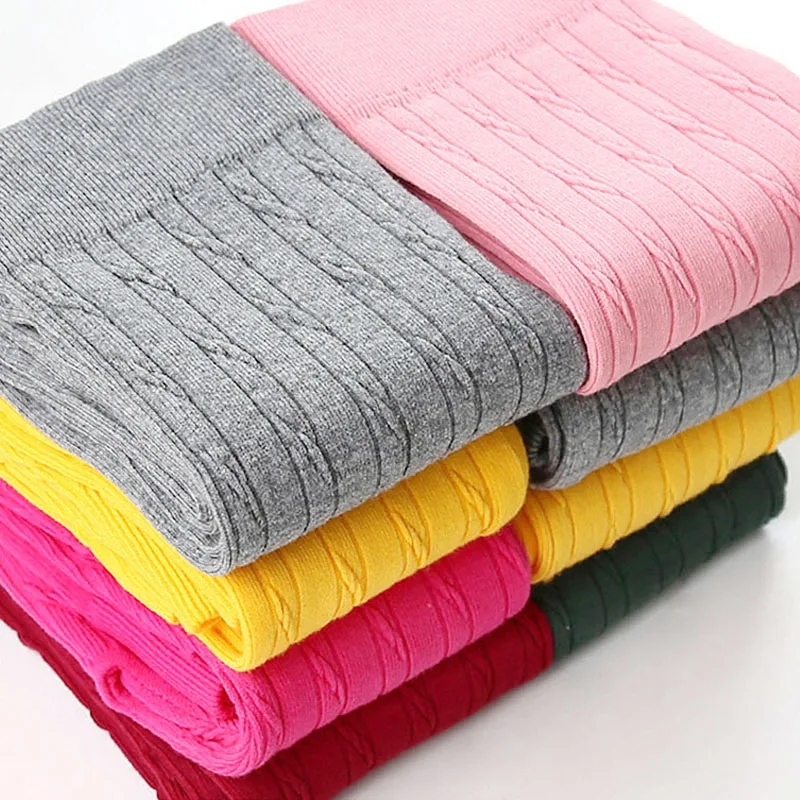

Girls Pants Children Spring Autumn knitting Colorful Girls Leggings