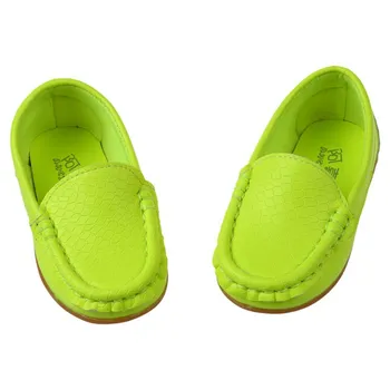 

MACH New Children Shoes Classic Fashion PU Shoes for Girls Boys Shoes Flat Casual Kids Shoes(Fluorescent Green,ORANGE )