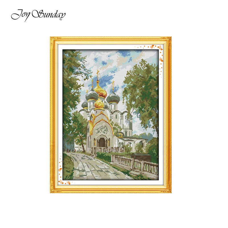 Joy Sunday Набор для вышивки крестиком DMC 11CT 14CT печатные живописные узоры Новый
