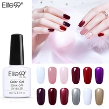 Elite99 cores puras 10 ml gel polonês embeber fora uv gel led verniz primer manicure vernis semi permanente 58 cores superior base casaco(China)