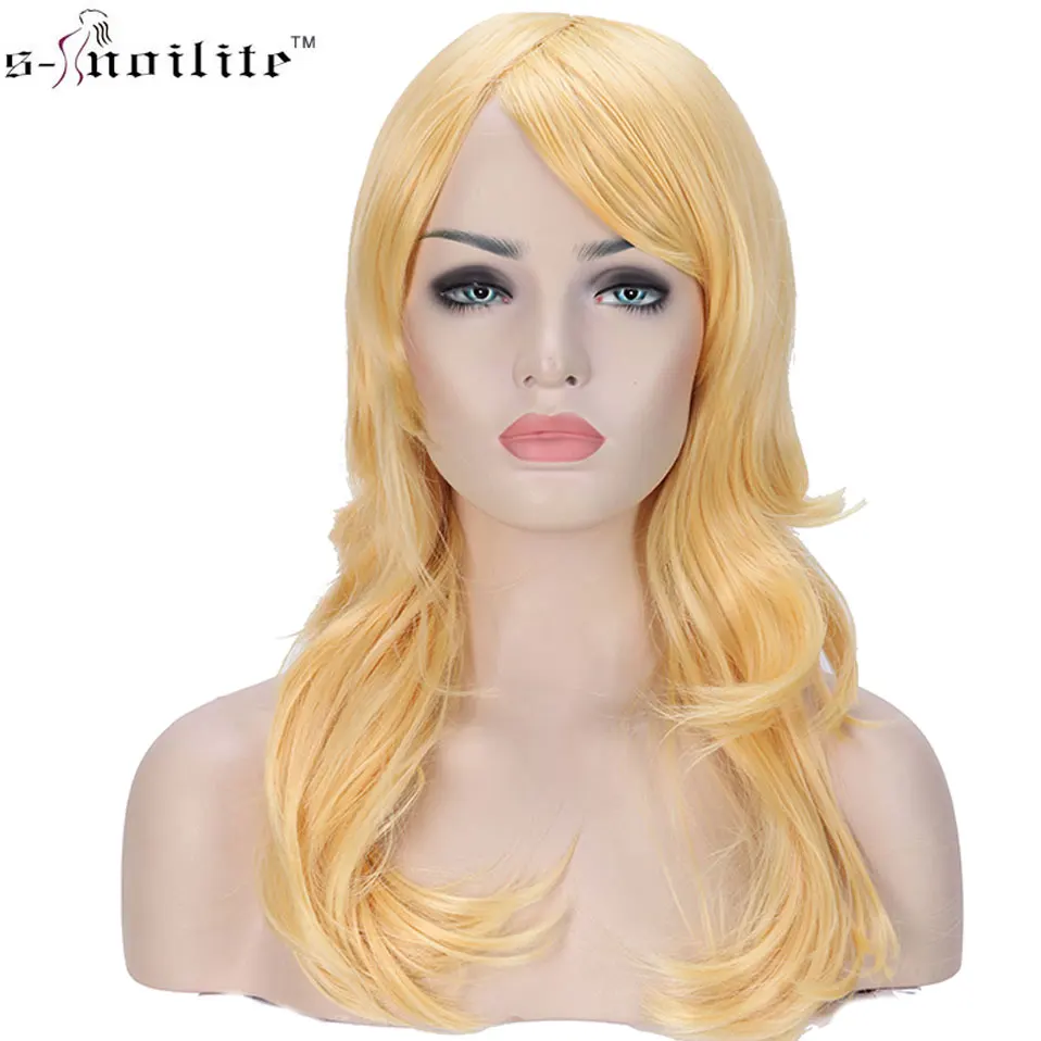 SNOILITE Long wavy Party Cosplay Wig Heat Resistant Fiber Women Natural