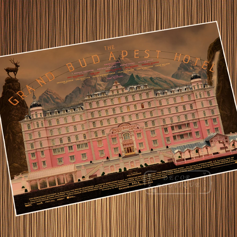 

The Grand Budapest Hotel Movie Retro Vintage Kraft Poster Decorative Wall Sticker Canvas Painting Home Decor Gift