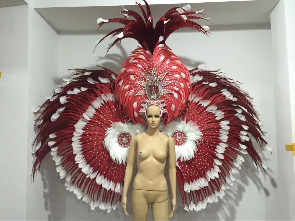 

carnival feather headdresses for girls party dance women's clothing hair bow hat feather headdress costume dance